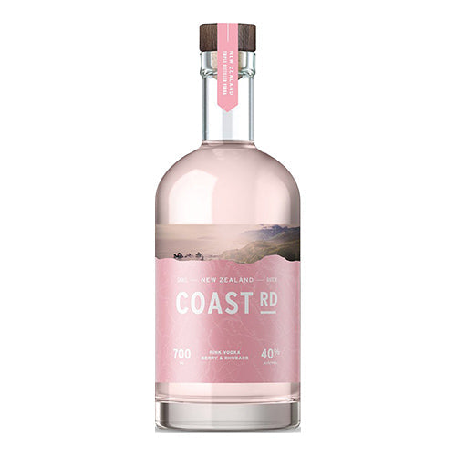 Coast Rd Berry & Rhubarb Vodka Small Batch Triple distilled 40% ABV Made in New Zealand 700ml [WHOLE CASE]