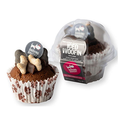 The Barking Bakery Vanilla Woofin with Carob Frosting 75g [WHOLE CASE]