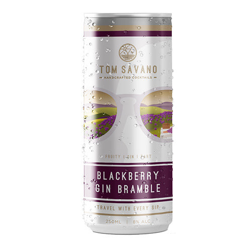 Tom Savano English Summertime Blackberry Gin Bramble 8% RTD cocktail 250ml [WHOLE CASE]