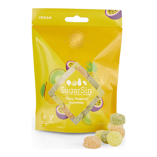 SugarSin Fizzy Tropical Gummies 100g [WHOLE CASE]