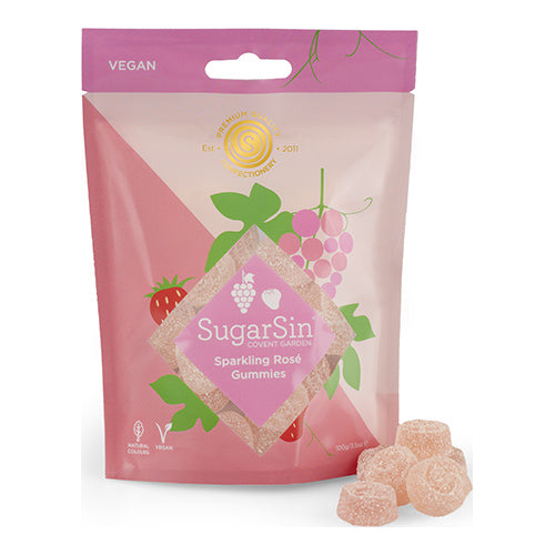 SugarSin Sparkling Rosé Gummies 100g  [WHOLE CASE]