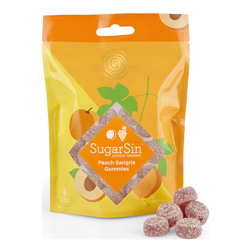 SugarSin Peach Sangria Gummies 100g [WHOLE CASE]