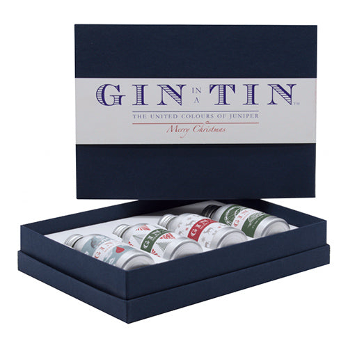 Gift Set of Four Gins - Xmas Illustrated Collection - Blue B [WHOLE CASE]