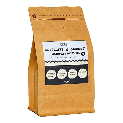 Crwst Chocolate and Coconut Granola Clusters 400g  [WHOLE CASE]