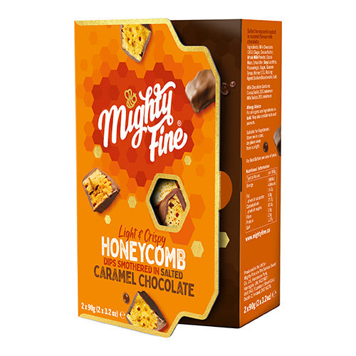 Mighty Fine Salted Caramel Chocolate Honeycomb Dip Gift Box 180g [WHOLE CASE]