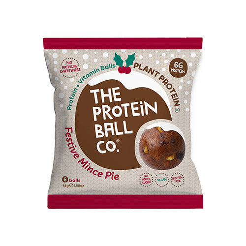 The Protein Ball Co Festive Mince Pie Protein + Vitamin Balls 45g [WHOLE CASE]