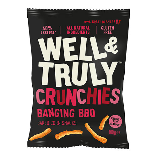 Well&Truly Crunchies Bangin BBQ 100g [WHOLE CASE]