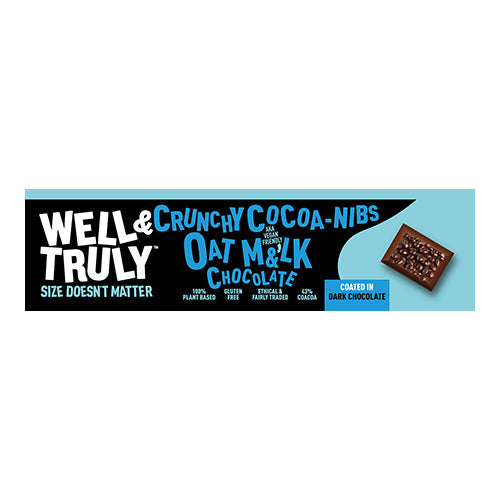Well&Truly Oat Milk Chocolate Cocoa Nibs 30g [WHOLE CASE]