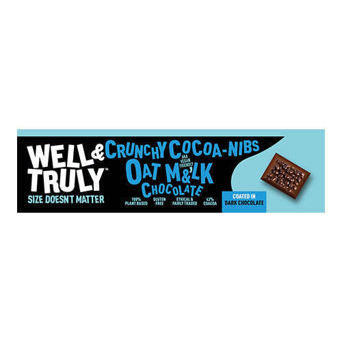 Well&Truly Oat Milk Chocolate Cocoa Nibs 30g  [WHOLE CASE]