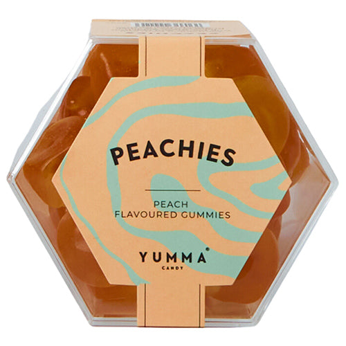 Yumma Candy Hexagon Peachies 100g [WHOLE CASE]