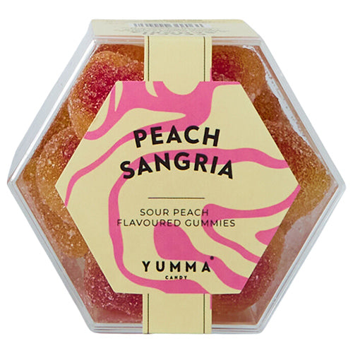 Yumma Candy Hexagon Peach Sangria 100g [WHOLE CASE]
