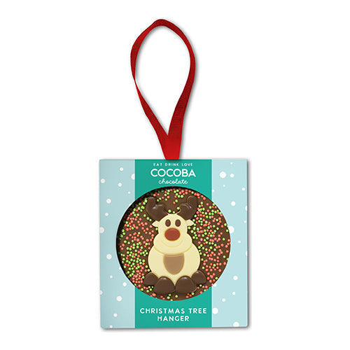 Cocoba Christmas Reindeer Milk Chocolate Tree Hang [WHOLE CASE]