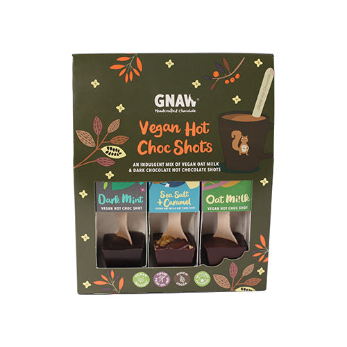 Gnaw Vegan Hot Shot Gift Set (Oat Mi!lk, Salted Caramel Oat Mi!lk and Dark Mint) 120g [WHOLE CASE]