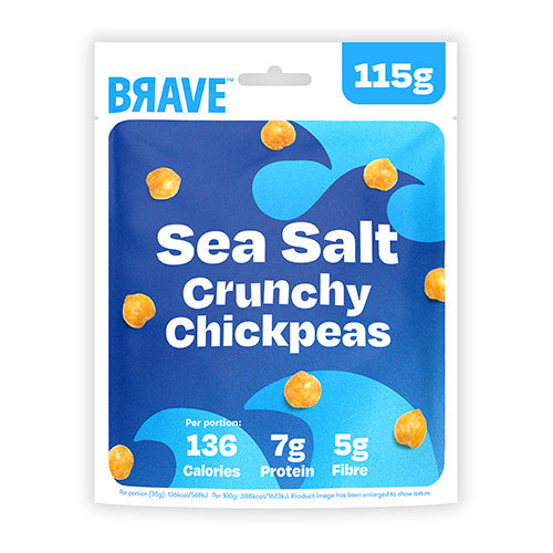 Brave Roasted Chickpeas Sea Salt Sharing 115g by Brave - The Pop Up Deli