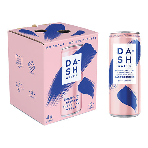 Dash Water Raspberry Multipack (4 x 330ml) [WHOLE CASE]