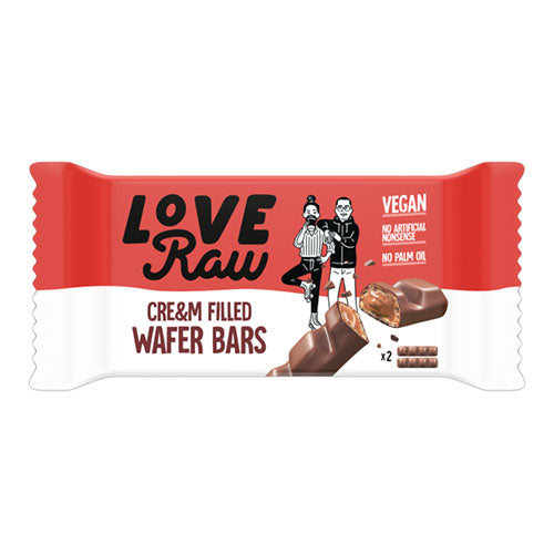 LoveRaw Vegan CRE&M Filled Wafer Bars - Original 43g [WHOLE CASE] by LoveRaw - The Pop Up Deli