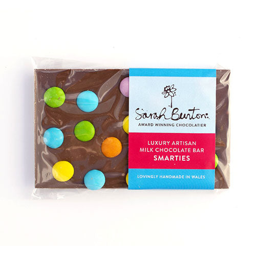 Sarah Bunton Smarties Bar (Milk Chocolate) 90g [WHOLE CASE] by Sarah Bunton - The Pop Up Deli
