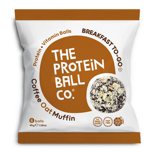 The Protein Ball Co - Coffee Oat Muffin Protein + Vitamin Balls 45g Bag [WHOLE CASE] by The Protein Ball Co - The Pop Up Deli