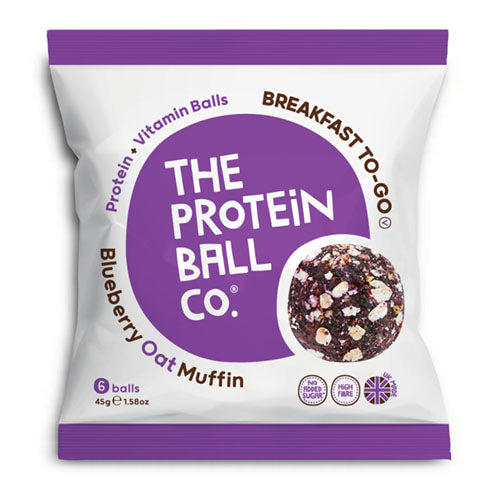 The Protein Ball Co - Blueberry Oat Muffin + Vitamin Balls 45g Bag [WHOLE CASE] by The Protein Ball Co - The Pop Up Deli