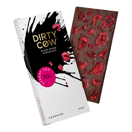 Dirty Cow Chocolate Cherry Pop 80g [WHOLE CASE] by Dirty Cow Chocolate - The Pop Up Deli