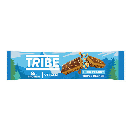 TRIBE Triple Decker Choc Peanut Butter Bar 40g [WHOLE CASE] by TRIBE - The Pop Up Deli