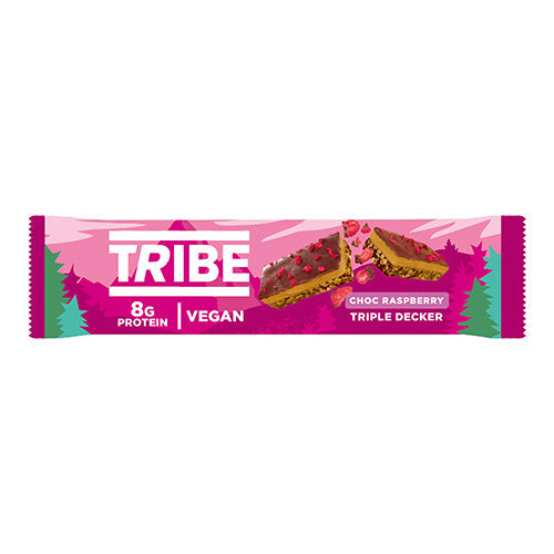 TRIBE Triple Decker Choc Raspberry Bar 40g [WHOLE CASE] by TRIBE - The Pop Up Deli