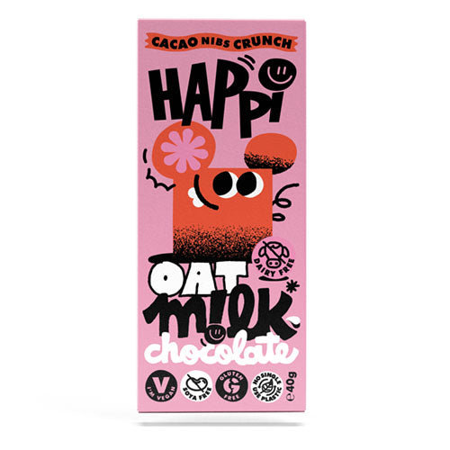 HAPPI Cacao Nibs Crunch Oat M!Lk Chocolate 40g [WHOLE CASE] by HAPPI - The Pop Up Deli