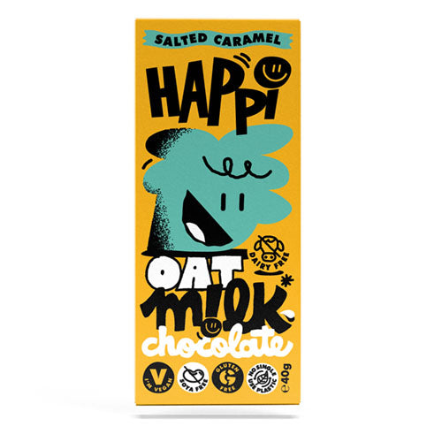 HAPPI Salted Caramel Oat M!Lk Chocolate 40g [WHOLE CASE] by HAPPI - The Pop Up Deli