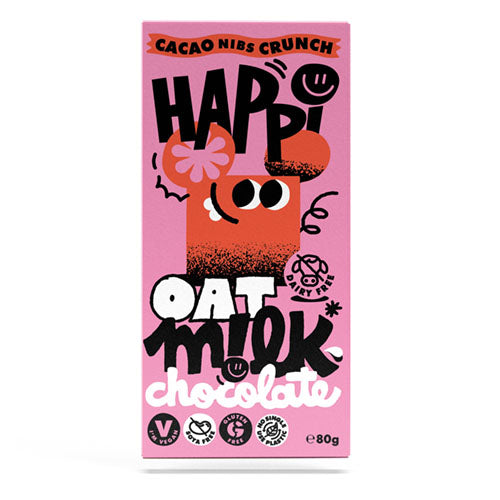 HAPPI Cacao Nibs Crunch Oat M!Lk Chocolate 80g [WHOLE CASE] by HAPPI - The Pop Up Deli