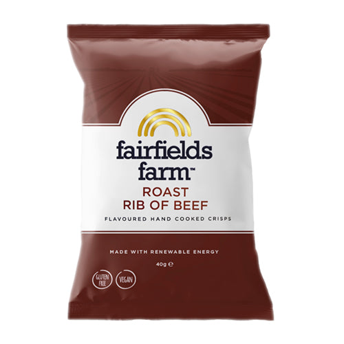 Fairfields Farm Crisps Roast Rib of Beef Crisps 40g [WHOLE CASE] by Fairfields Farm Crisps - The Pop Up Deli
