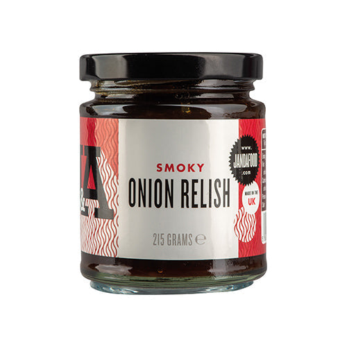 J & A Food Smoky Onion Relish 215g [WHOLE CASE]