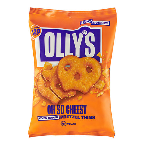 Olly's Pretzel Thins - Vegan Cheese 140g [WHOLE CASE]