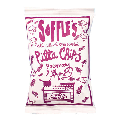 Soffle's Pitta Chips Rosemary and Thyme 60g [WHOLE CASE] by Soffle's Pitta Chips - The Pop Up Deli