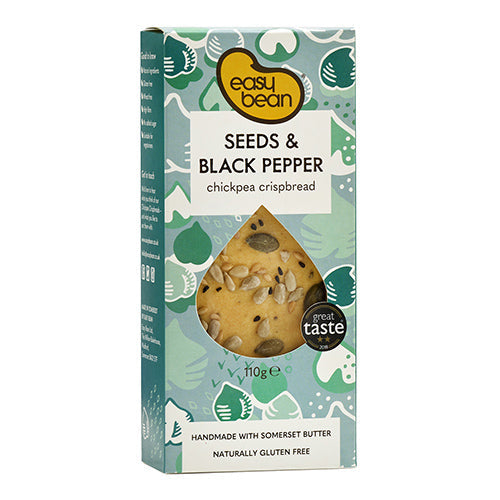 Easy Bean Seeds & Black Pepper Chickpea Crispbread 110g [WHOLE CASE]