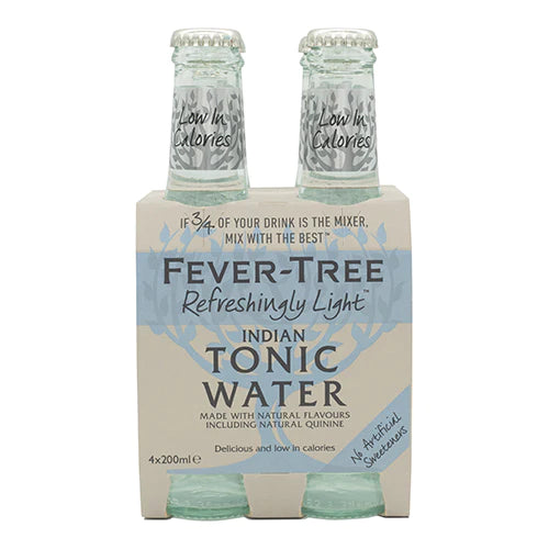 Fever-Tree Refreshingly Light Premium Indian Tonic Water 4x200ml [WHOLE CASE]