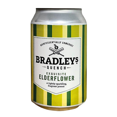 Bradleys Sparkling Elderflower 330ml Can [WHOLE CASE]