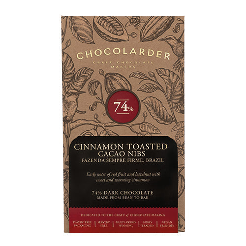 Chocolarder Cinnamon Toasted Cacao Nibs 74% Dark [WHOLE CASE] by Chocolarder - The Pop Up Deli