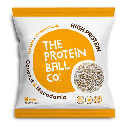 The Protein Ball Co - Coconut & Macadamia Protein Ball 45g Bag [WHOLE CASE] by The Protein Ball Co - The Pop Up Deli