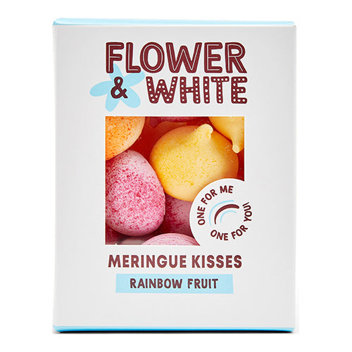 Flower & White Rainbow Fruit Meringue Kisses (aka Drops) [WHOLE CASE]