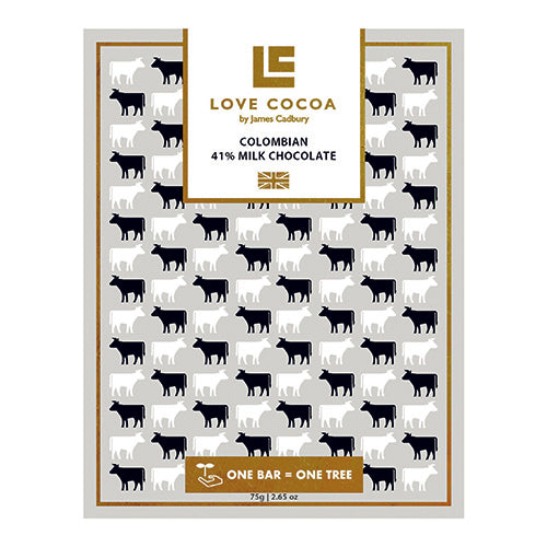 Love cocoa - Milk Chocolate Bar Colombian 41% 75g [WHOLE CASE] by Love Cocoa - The Pop Up Deli