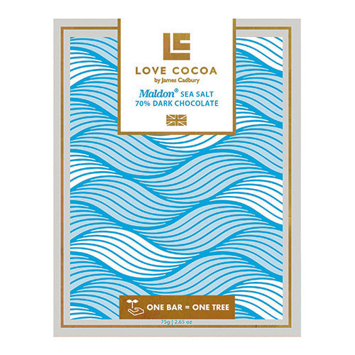 Love cocoa - Maldon Sea Salt Dark Chocolate 80g [WHOLE CASE] by Love Cocoa - The Pop Up Deli