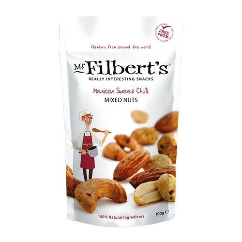 Mr Filberts Mexican Sweet Chilli Mixed Nuts 110g [WHOLE CASE] by Mr Filberts - The Pop Up Deli