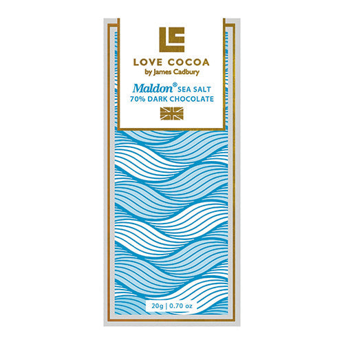 Love cocoa - Maldon Sea Salt Dark Chocolate 20g [WHOLE CASE] by Love Cocoa - The Pop Up Deli