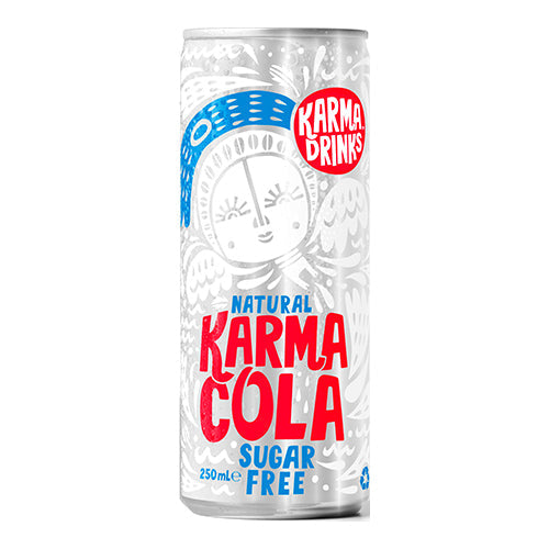 Karma Cola Sugar Free Can 250ml [WHOLE CASE] by Karma Drinks - The Pop Up Deli