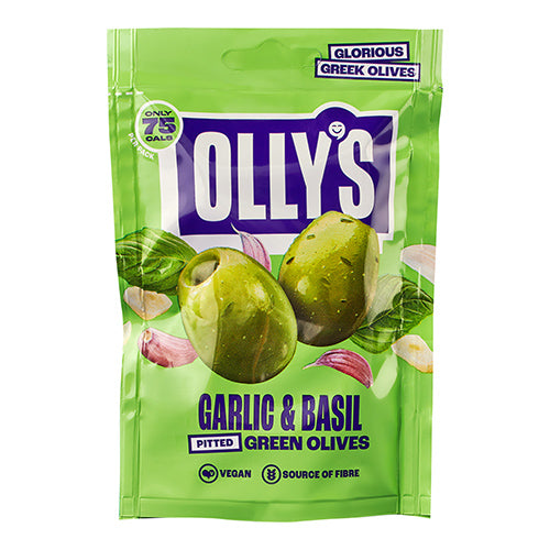 Olly's Olives The Connoisseur - Basil & Garlic Green Olives [WHOLE CASE]