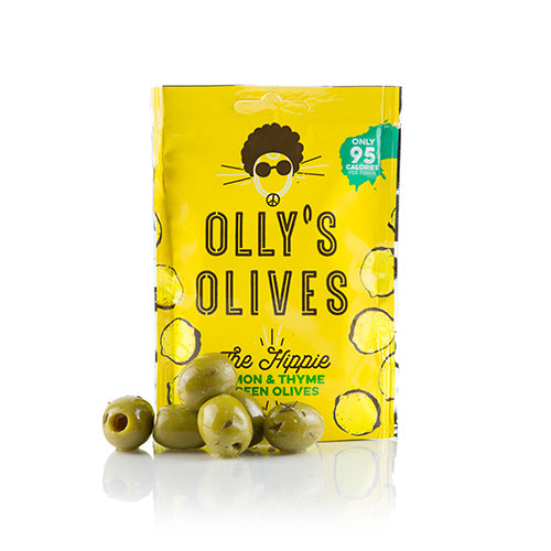 Olly's Olives The Hippie - Lemon & Thyme Green Olives 50g [WHOLE CASE] by Olly's - The Pop Up Deli