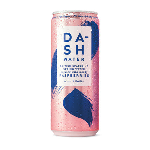Dash Water Sparkling Raspberry 330ml Can [WHOLE CASE]