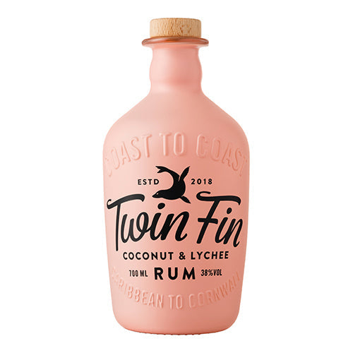Tarquin's Twin Fin Pink Coconut & Lychee Rum 38%, 70cl [WHOLE CASE]