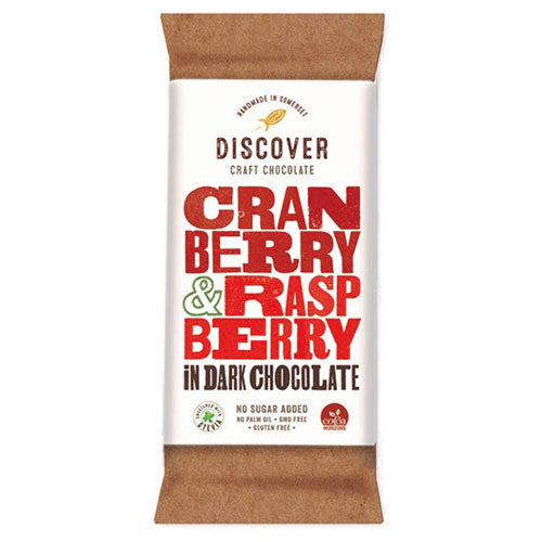 Discover Stevia Sweetened Cranberry and Raspberry 50g [WHOLE CASE] by Discover Chocolate - The Pop Up Deli