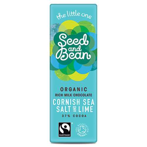 Seed&Bean Milk 37% Cornish Sea Salt & Tropical Lime 25g Mini Bar [WHOLE CASE] by Seed&Bean Organic - The Pop Up Deli